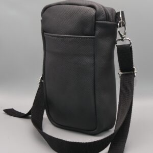 Under Seat Leather Wheelchair Bag in Black