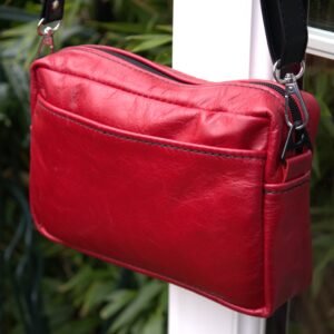 Red Leather Shoulder Bag