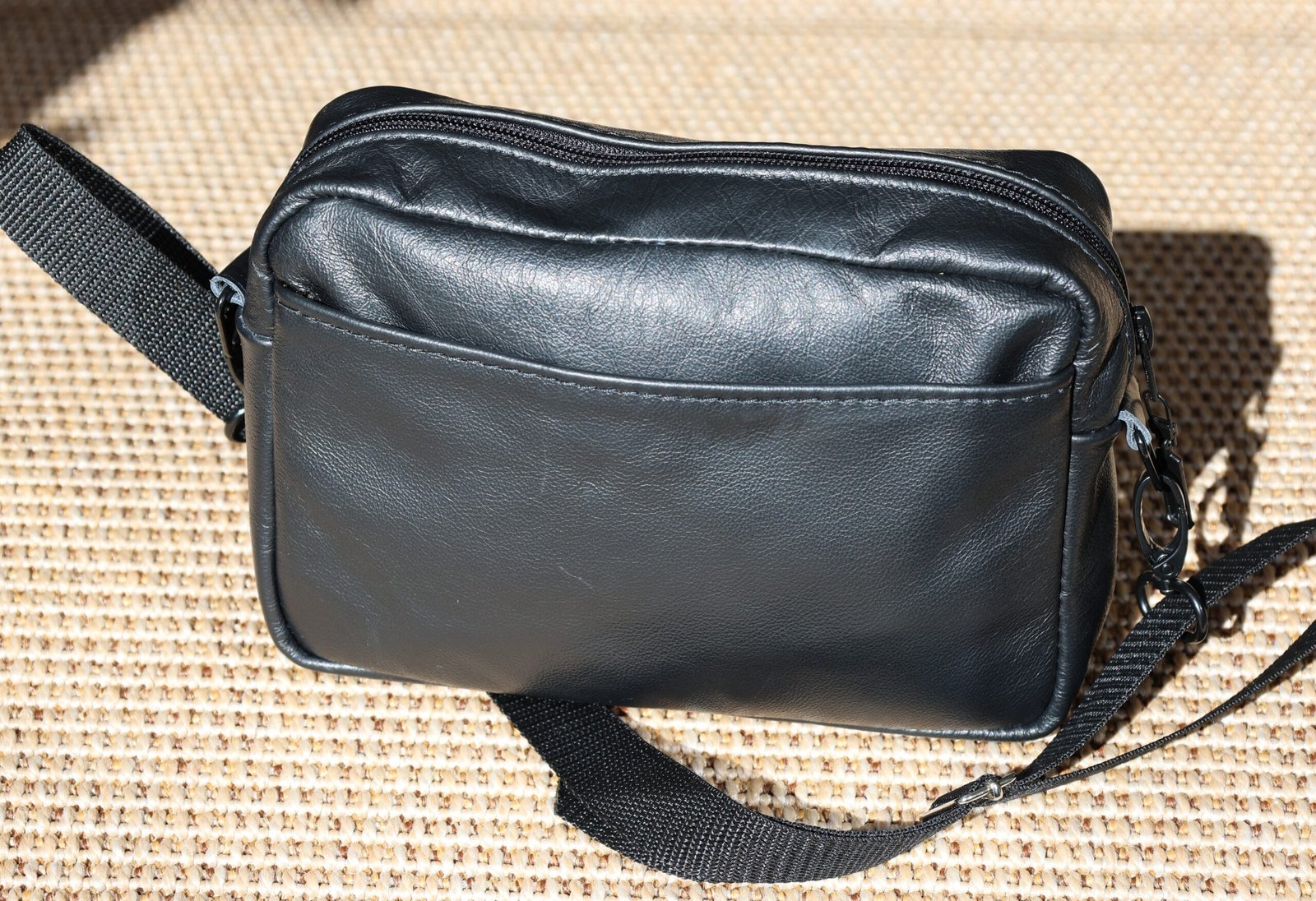 Black Leather Wheelchair Bag (Under-seat) - Image 12
